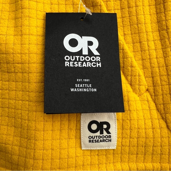 Outdoor Research Women’s Large Mega Trail Mix Fleece Full Zip Saffron Hoodie - Picture 4 of 12